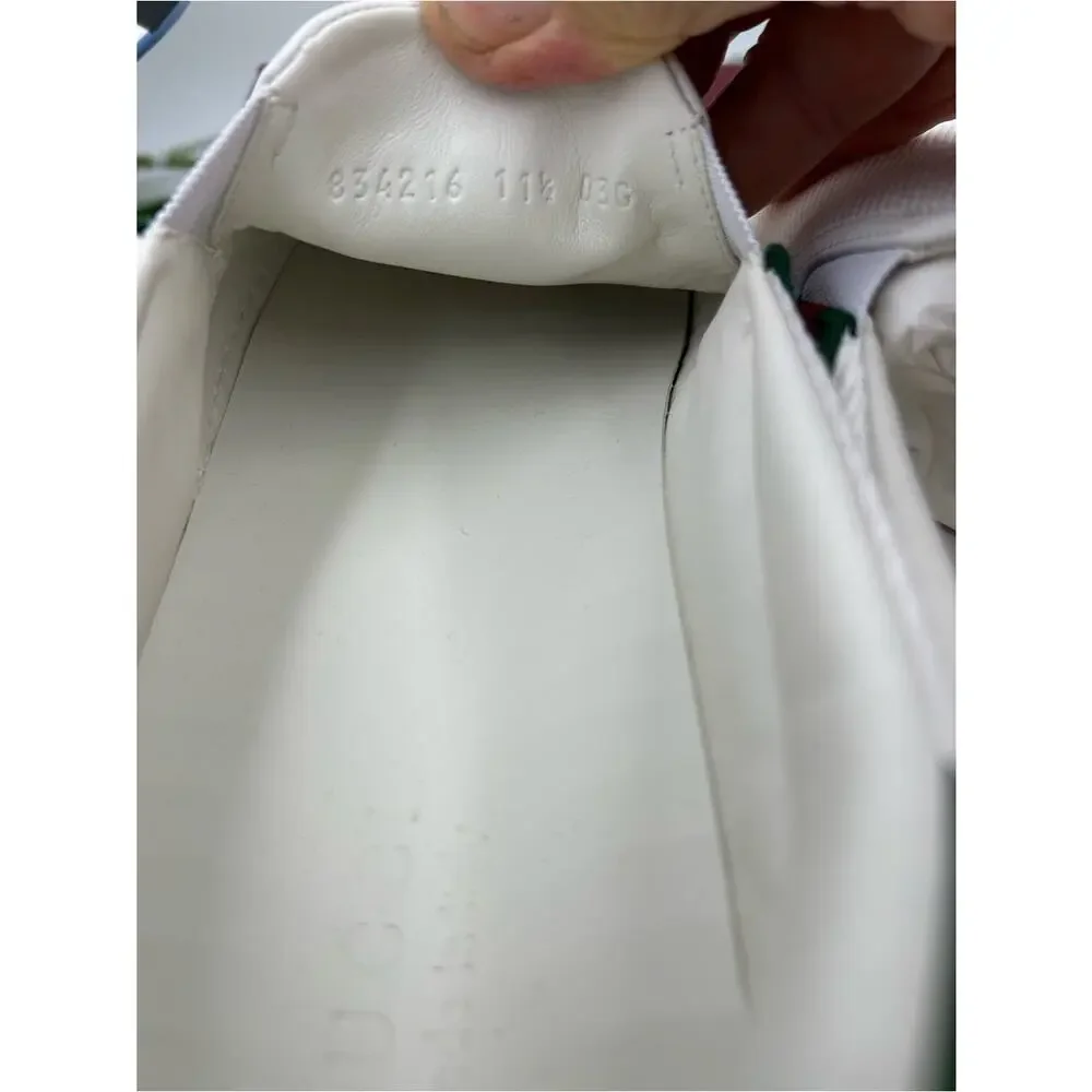 Men's Gucci white canvas ace slip on sneakers size 11.5 fits 12 US made Italy